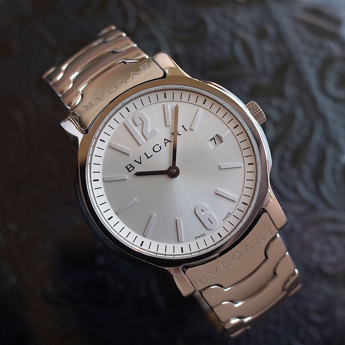 楽天市場】良品 ブルガリ ソロテンポ ST35S 35ミリ径 白文字盤