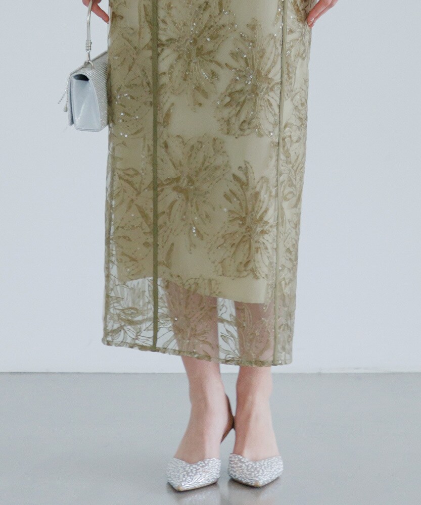 楽天市場】アシンメトリーシアーフラワードレス／レジャ（Leja