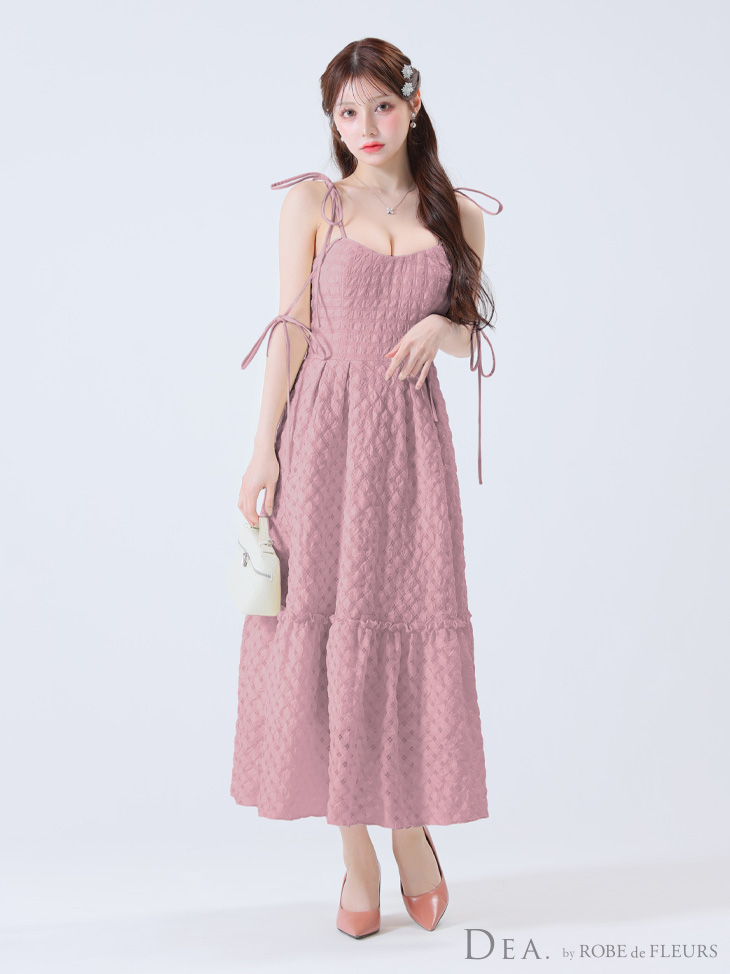 Lサイズあり【DEA./ディア】オフショルリボン/ シフォン/ オーガンジー