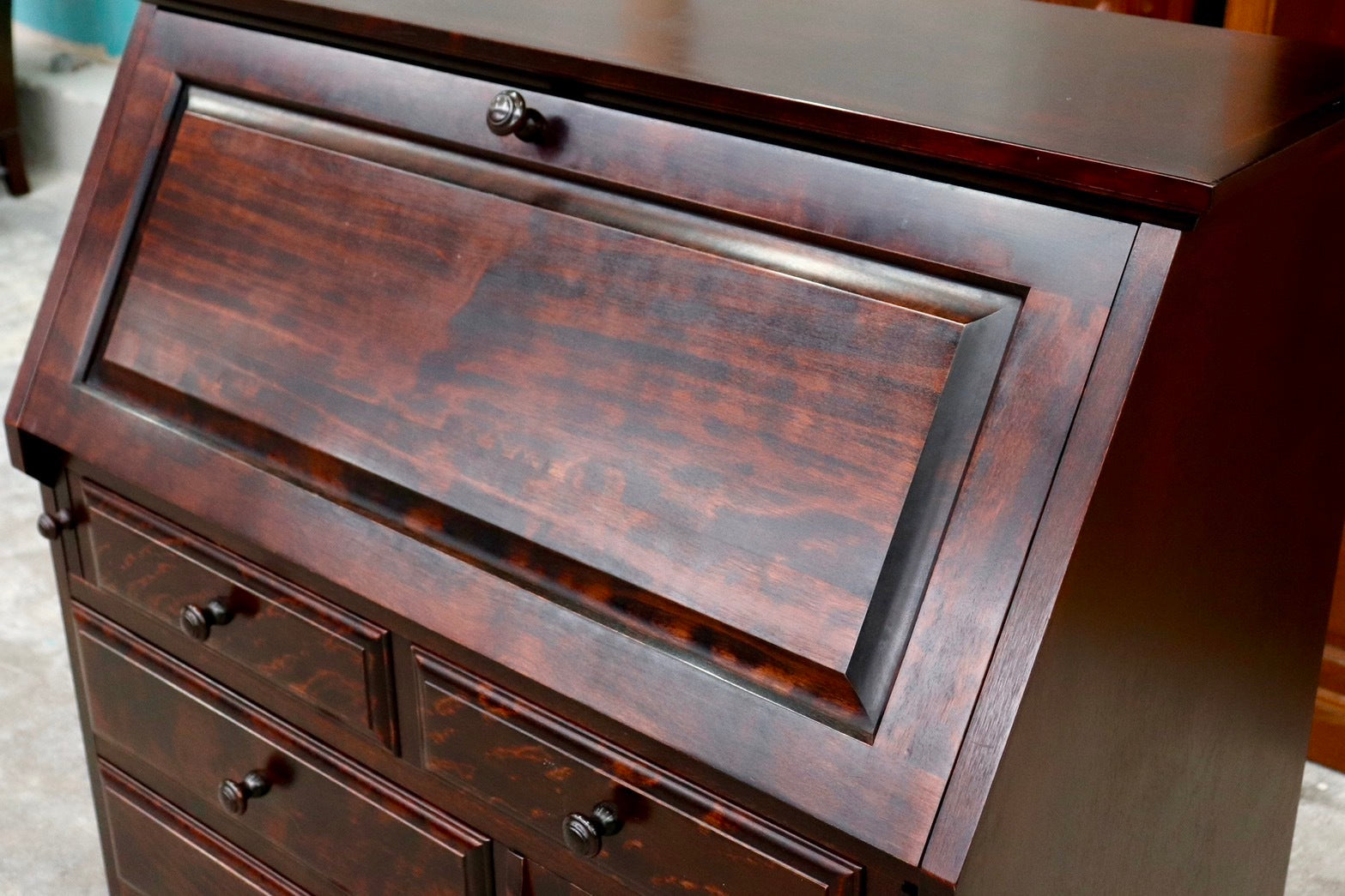 GMHS586○勇峰工芸 ふらの ライティングビューロー デスク 学習机 書斎