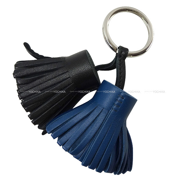 HERMES エルメス キーホルダー カルメン ウノドス 黒 (ブラック