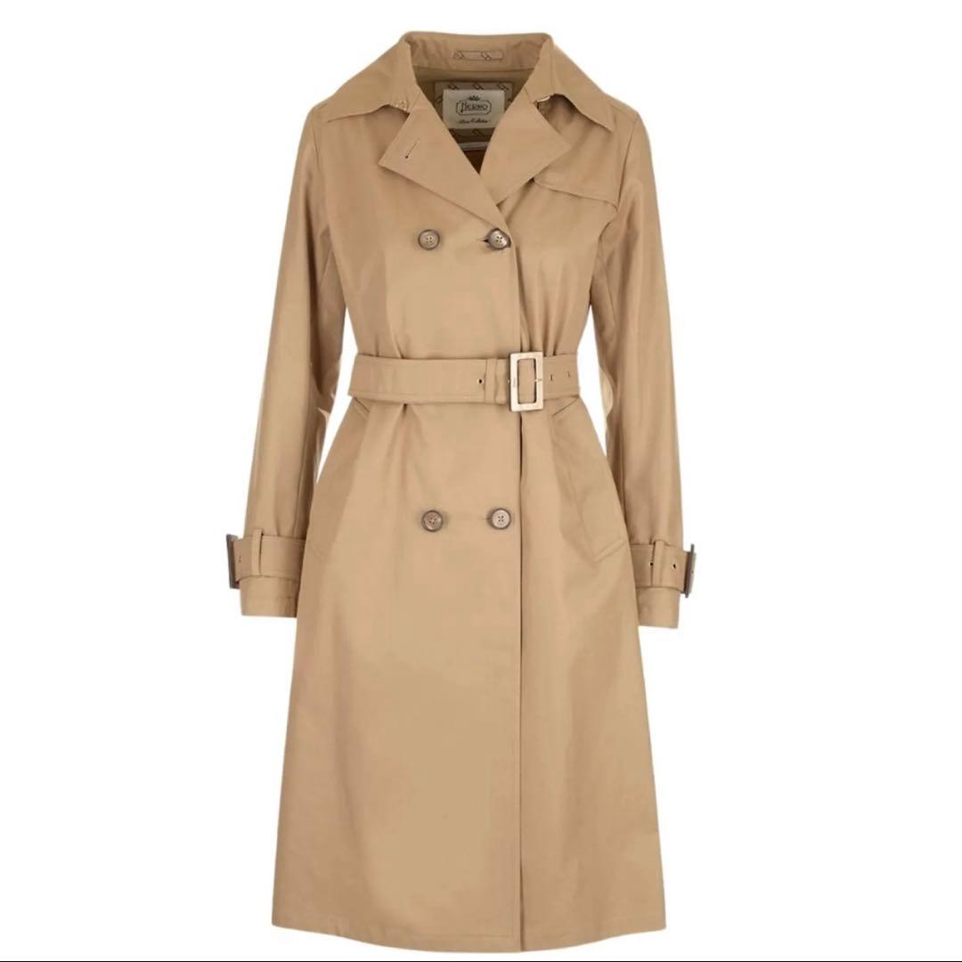 美品 Herno ベージュ トレンチコート タグあり HERNO（ヘルノ） HERNO Rain Collection レイン コレクション トレンチ