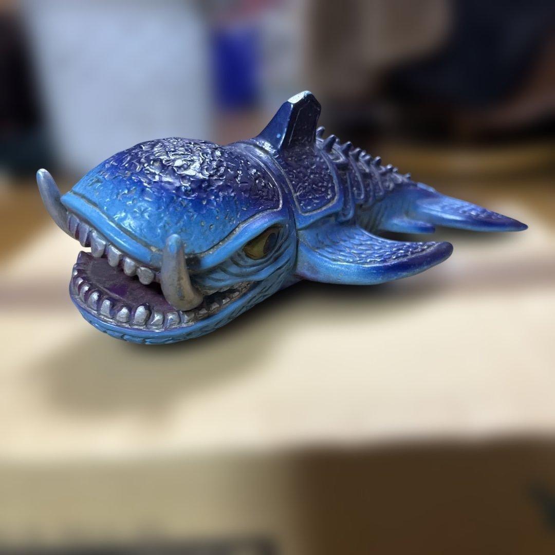 昭和レトロ マスダヤ サンダーゲイ ソフビ ビリケン商会の「仮面ライダー(青緑色)」またまた復活！ これがラスト