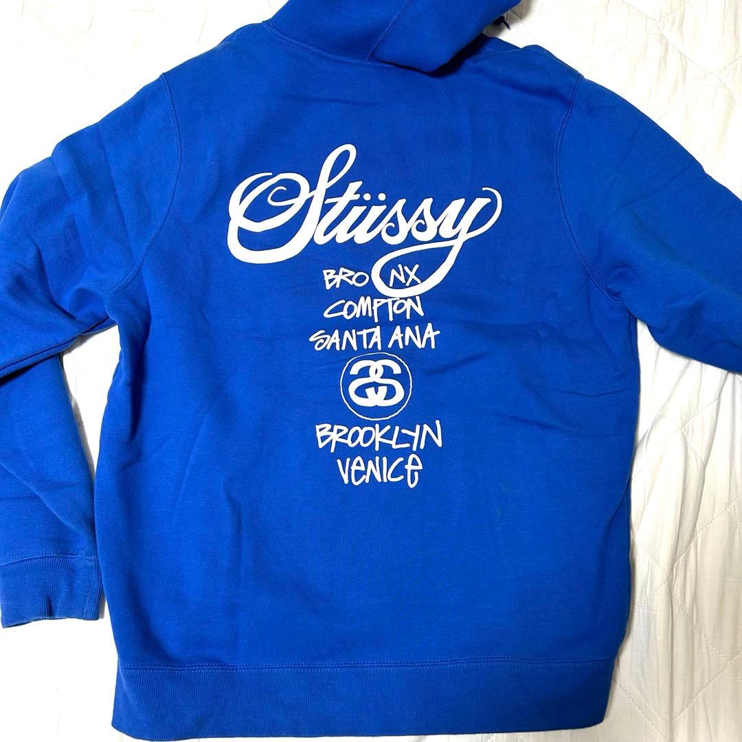 stussy パーカー ブルー ステューシー Mサイズ 公式 ロンドンパリス STUSSY(ステューシー) / パーカー/M/コットン/BLU/Z4000SZS18 | 古着の