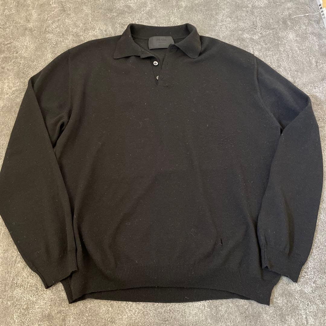 PRADA 100％ウール　ニットシャツ PRADA/プラダ_Men通販 | ウールxカシミヤ クルーネック セーター【送料