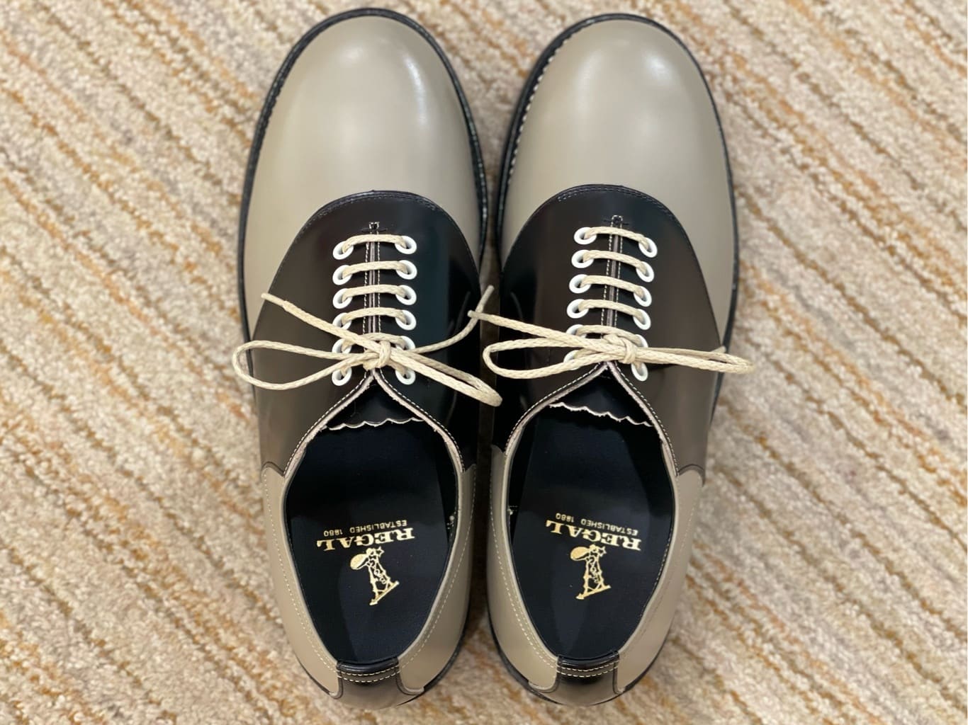 MEN'S】REGAL Boots Mark サドルシューズ New「2051」BLACKソーテル