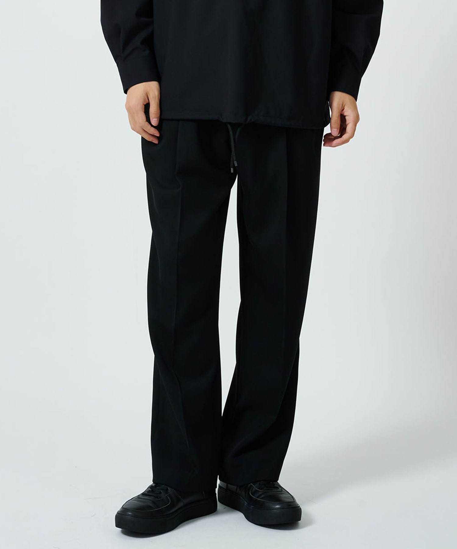 AQUA WOOLカルゼタックスラックス(1 BLACK): STUDIOUS: MENS