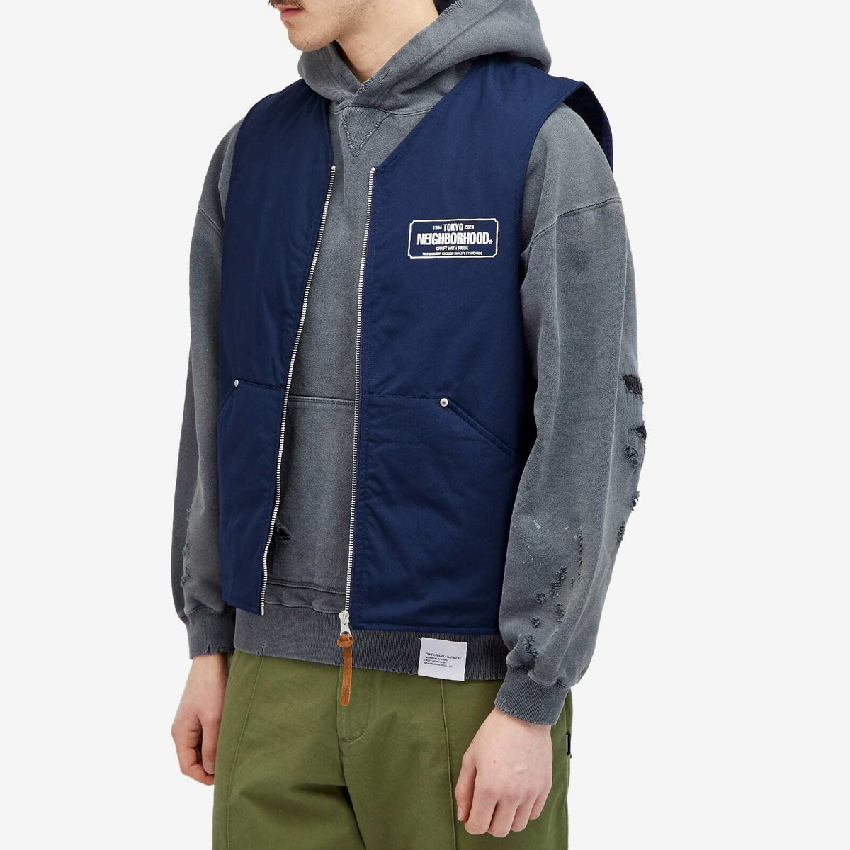 Neighborhood Men's Padded Work Vest in Navy Neighborhood