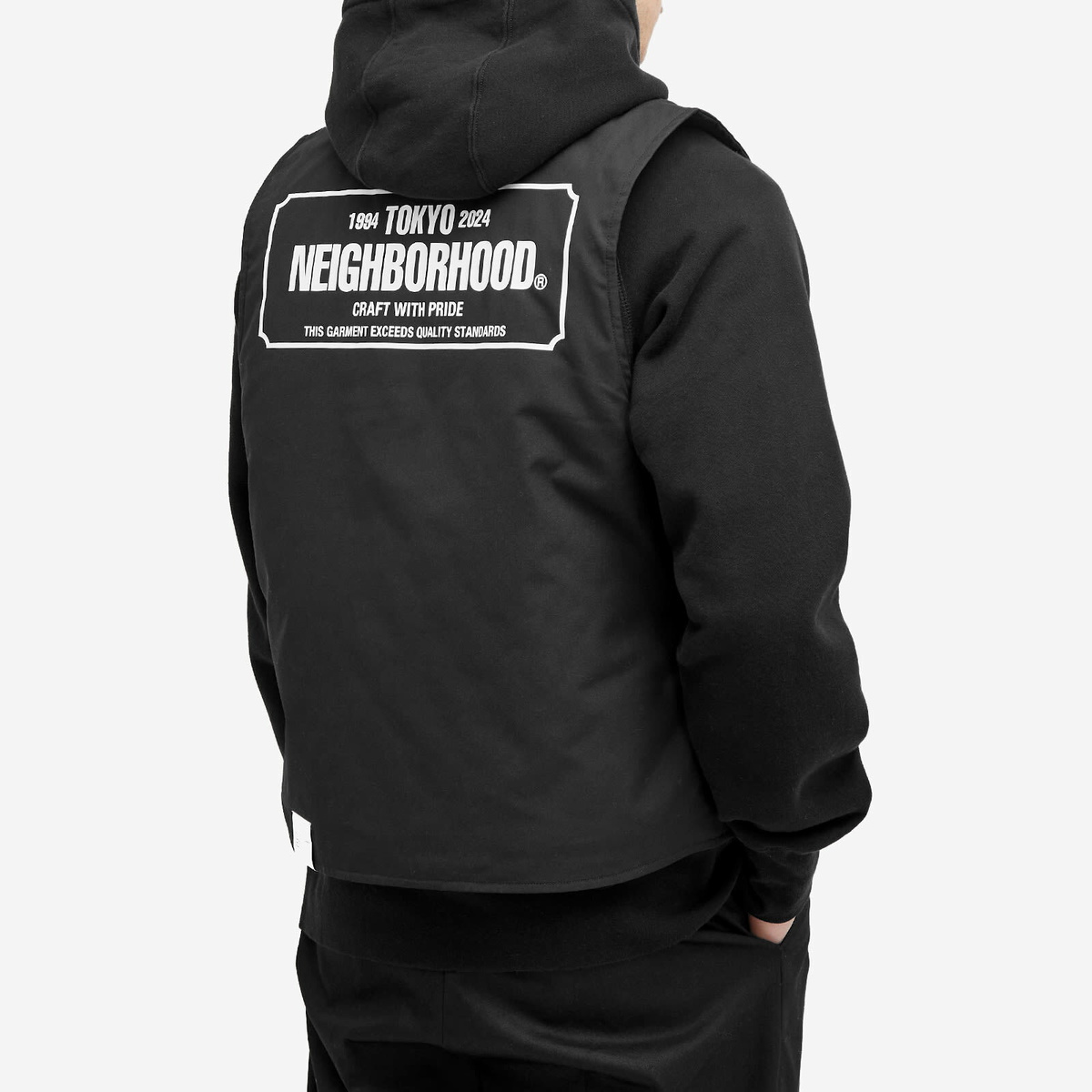 Neighborhood Men's Padded Work Vest in Black Neighborhood